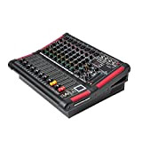 GUSAJ Miscelatore DJ Mini8-P 8 Canali Amplificatore di Console di miscelazione di Alimentazione Bluetooth Record 99 Dsp Effetto 2X170W Professional ...