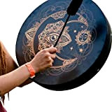 Gusengo Tamburo sciamanico,Shaman Alchemy Moon Strumento di guarigione del Suono del Tamburo - Sound Healer Shaman Drum, Shaman Drums per ...