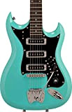 Hagstrom HIII-3SB, chitarra elettrica a 6 corde, corpo solido, 3 tonalità, Blu cielo invecchiato.