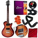 Hagstrom ultra Swede ESN chitarra elettrica tabacco sunburst con accordatore a clip, corde, plettri e Accessory Bundle