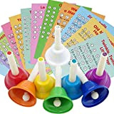 HandBells per bambini 8 note campane diatoniche in metallo codificato a colori con maniglie