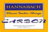 Hannabach Corde per chitarra classica CARBONO Tensione medio/alto - set di 3 corde cantini (Mi1+Si2+Sol3)