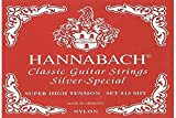 Hannabach Corde per chitarra classica Serie 815 Super High Tension Silver Special, set di 3 corde basse