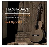 Hannabach Corde per chitarra classica, Serie 890 Chitarra ridotta, 1/4 Misura 49-52 cm - corde singole E1/Mi1