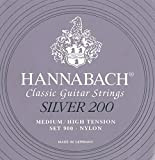 Hannabach Corde per chitarra classica, Serie 900 Tensione medio/alto Silver 200 - set di 3 corde basso (Re4+La5+Mi6)