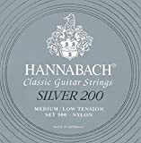 Hannabach Corde per Chitarra Classica, Serie 900 Tensione Medio/Basso Silver 200 - Set di 3 Corde Basso (Re4+La5+Mi6)