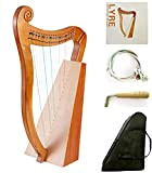 Harpa celtica dell'arpa 19 corde Mahogany Harpa celtica irlandese con durevole Gig Bank Tuning Chiave e corde di ricambio, Strumenti ...