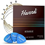 HAVENDI® Corde per chitarra acustica – Qualità del suono brillante in acciaio per chitarra acustica rivestita con fosforo bronzo (set ...