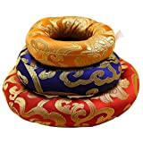 Healifty 3 Pezzi Cuscino Campana Tibetana Cuscino Campana Tibetana Cuscino Ciotola Meditazione Cuscino Cuscino Porta Ciotola Tibetano Fatto a Mano ...