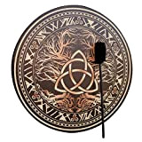 HINAA Tamburo sciamano fatto a mano tamburo sciamanico, tamburo celtico sacro con bacchetta, simbolo della musica siberiana, strumento di guarigione ...