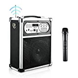 HIUYRFS Sistema PA Cassa Bluetooth con Microfono, Karaoke Professionale Completo, Altoparlante Amplificata con Tracolla Cassa Karaoke Supporto USB/AUX/TF per Feste ...