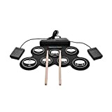 HLR Batterie elettroniche Electronic Drum Set, Electronic Drum Set, Portable Electronic Drum Pad - Altoparlante Incorporato Digitale Roll-up Tocco Labeled ...