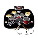 HLR Batterie elettroniche Electronic Drum Set, Rotolo Elettronica Drum Kit LECTRICS Pad Batteria, Batteria al Litio, Bluetooth, Record, Play, Volume ...