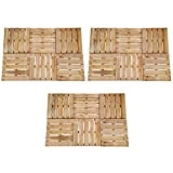 honglianghongshang Materiali da Costruzione Pavimenti e Moquette 18 pz Piastrelle per Decking 50x50 cm in Legno FSC Marrone