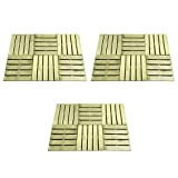 honglianghongshang Materiali da Costruzione Pavimenti e Moquette 18 pz Piastrelle per Decking 50x50 cm in Legno FSC Verde