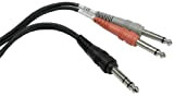 Hosa Insert Cable 1/4 in TRS to Dual 1/4 in TS 1 M