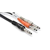 HOSA - STP-203 - Insert Cable - 1/4 in TRS to Dual 1/4 in TS - 3 m