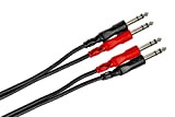HOSA TECHNOLOGY 2 X TRS/2 X TRS AUDIO CABLE 2 M 2 X 6.35MM 6.35MM TRS BLACK