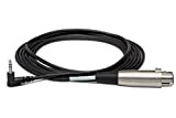 Hosa XVM-115F XLR3F to Right-Angle 3.5 mm TRS Microphone Cable, 15 Feet Cable Length Black