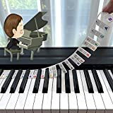 HUANZHI Etichette per Note Rimovibili per Tastiera di Pianoforte, Adesivi per Tastiera di Pianoforte - Adesivi per Pianoforte in Silicone ...