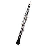 HUIOP Oboe,Professional Oboe C Key Semi-Automatic Style Nickel-Plated Keys Woodwind Instrument with Oboe Reed Gloves Leather Case Carry Bag Cleaning ...