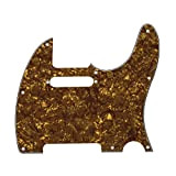 IKN 1pcs 3-Ply 8 Hole scratchplate chitarra Pickguard di viti per Fender Telecaster Tele chitarra di stile, Brown Pearl