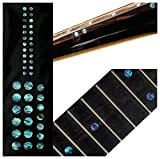 Inlay Sticker - Pennarelli per chitarra e basso, set di puntini personalizzati, colore: Blu abalone
