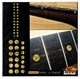 Inlay Sticker - Pennarelli per chitarra e basso, set di puntini personalizzati - ocra, F-085CD-OC-AZ