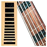 Inlay Sticker - Pennarello per tastiera e basso a 5 corde, Jazz Bass Blocks, colore: Nero perla