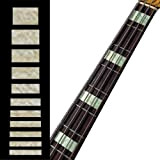 Inlay Sticker - Pennarello per tastiera e tasti per chitarra e basso, Jazz Bass Blocks, colore: Bianco antico perla
