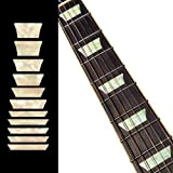 Inlay Sticker Tastiera Posizione Pennarello per chitarra e basso – Dish/Trapez Les Paul Style – Alt Bianco Perla