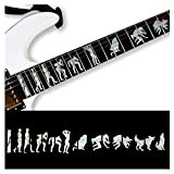 Inlaystickers - Adesivi per chitarra con intarsi e intarsi per chitarra - Man To Wolf/Werewolf James Hetfield FT-077WO-WT