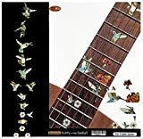 Inlaystickers Bee Hummingbirds - Adesivi adesivi per chitarra da 58,4 cm (viaggio)
