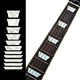 Inlaystickers - Pennarelli per chitarra e basso a forma di trapezoidale Les Paul Style Fret Markers - bianco perla