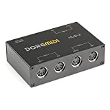 Interfaccia MIDI HUB Box 3x3 USB MIDI, 3 in 3 out 5-pin MIDI Box per dispositivo MIDI Collegare al PC ...