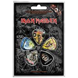 Iron Maiden Guitar Pick Plectrum Pack X 5 The Faces Of Eddie Nuovo Ufficiale