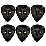 Jeiento, plettri per chitarra classica triangolari, con gatto nero, 0,96 mm, per basso, chitarra acustica, plettro per chitarra elettrica