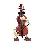 JJZXD Musica Box- Violino Elegante Fiocco Violoncello Violino Resto della Spalla, Arco e Il Caso, Fine Antique (Color : A)