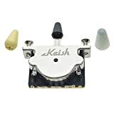 Kaish - Interruttore a levetta a 3 posizioni per chitarra, per selettore pickup, per Strat-Tele, resistente, 3 punte in plastica.