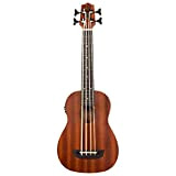Kala - Basso ukulele U-Bass, in mogano satinato, con tasti, borsa inclusa