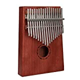 Kalimba 17 Tasti Thumb Piano Marimbe Piano Strumento Musicale con Carry Bag Libro di Musica Adesivi in Scala Tuning Hammer ...