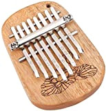 Kalimba - Pianoforte per pollice, strumento a percussione per pianoforte, in legno di canfora, con 8 chiavi e custodia per ...