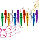 Kazoo Metal Musical Instruments Kazoo Multipack Flauto Diaframma per Bambini Bomboniere Regali Buono Compagno per Chitarra Ukulele Violino e Tastiera ...