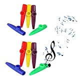 Kazoo - Set di 10 strumenti musicali in plastica, per bambini, kazoo colorati, per regali, premi e bomboniere