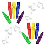 Kazoo - Set di 10 strumenti musicali Kazoo, 5 colori per bambini, per regali, premi, giochi e bomboniere (mix)