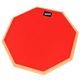 Keepdrum DP-RD12 Drum Practice Pad, cuscinetto di allenamento, rosso, 30,5 cm
