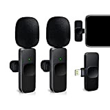 KEKBOX Microfono Lavalier senza fili per iPhone/iPad, Mini Wireless Microphone [con 2 trasmettitori e 1 ricevitore] 2,4 GHz Plug Play ...