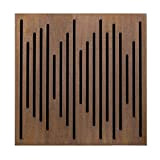 Keyhelm - Pannello Fonoassorbente Wave wood in Legno e Poliuretano | Made in Italy | Pannello per Correzione Acustica, 50x50x5cm, ...