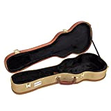 Kinsman - Custodia di qualità per ukulele tenore, in legno, con rivestimento in tweed