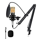 Kit microfono a condensatore USB, set di registrazione da studio professionale microfono BM-800 con supporto per braccio microfono regolabile